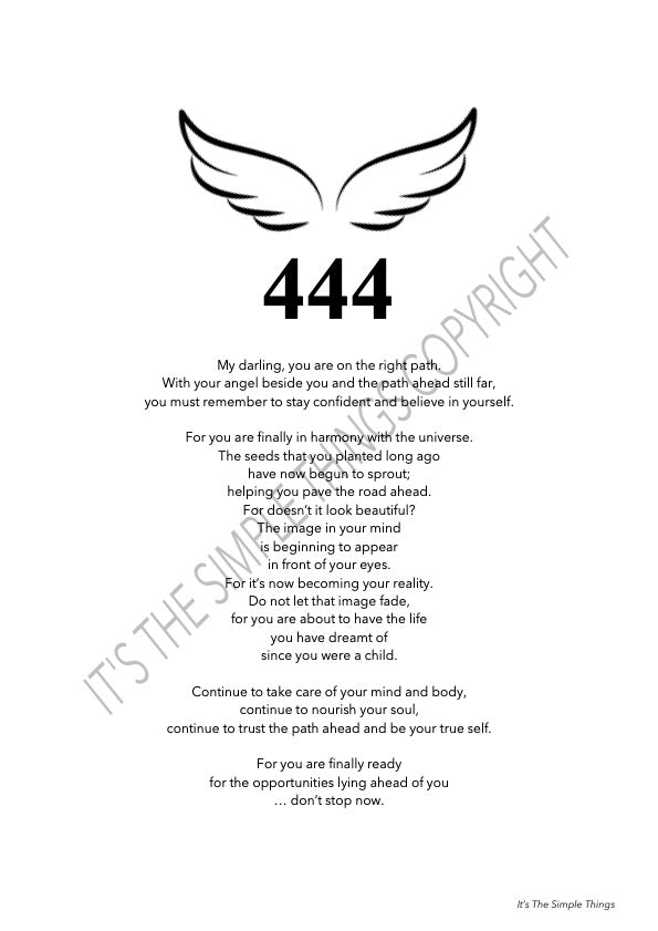 "444" Angel Number Print