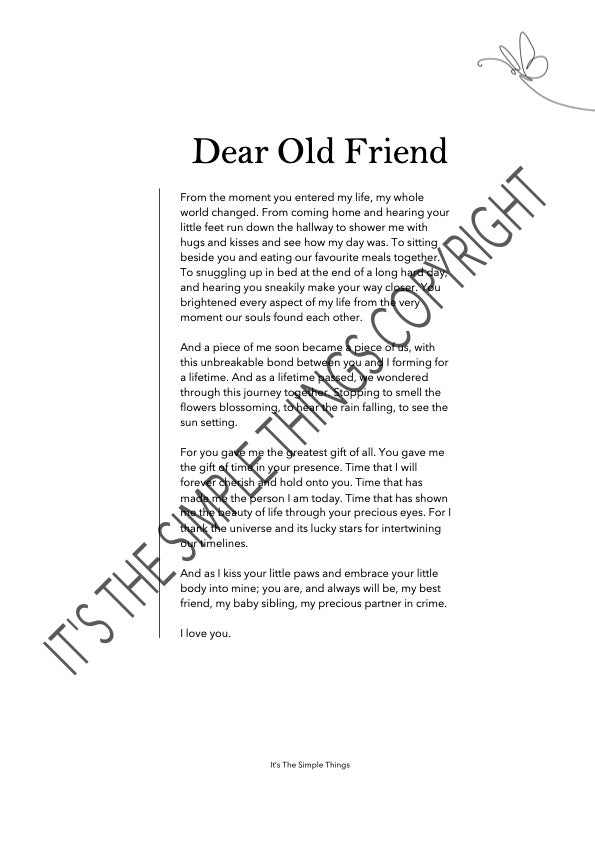 "Dear Old Friend" Print (About Pets)