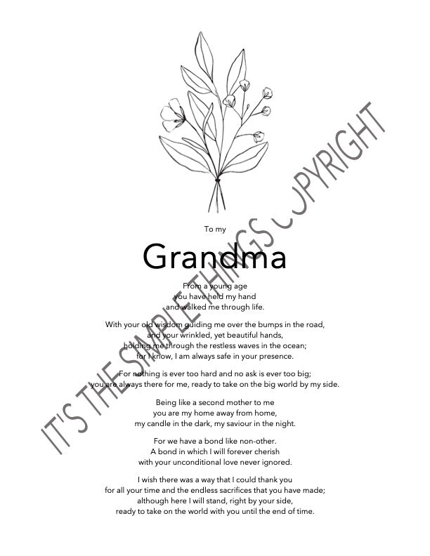 "Grandma" Print