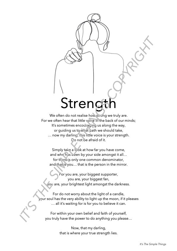 "Strength" Print