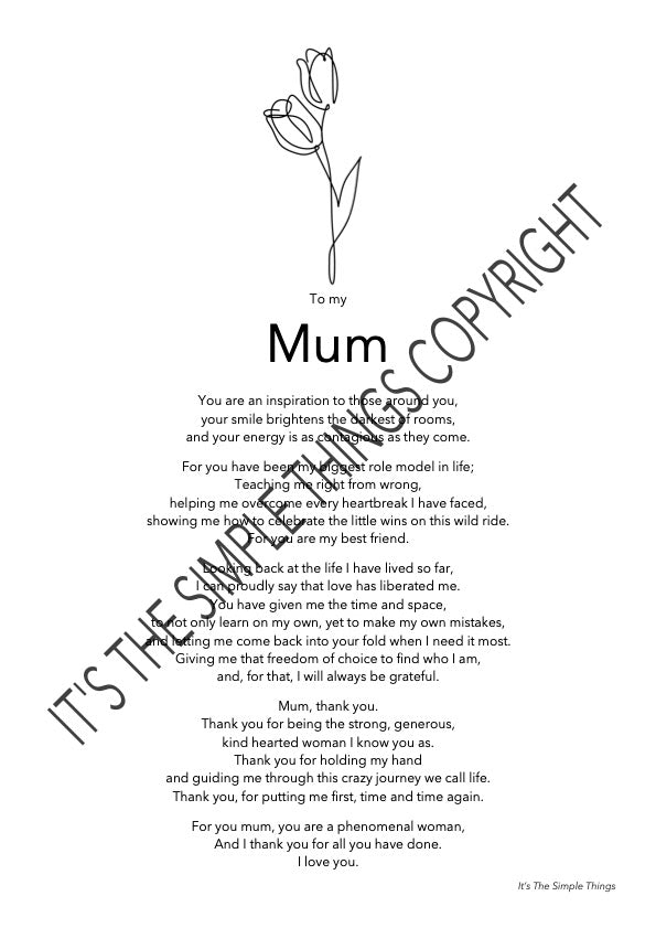 "Mum" Print