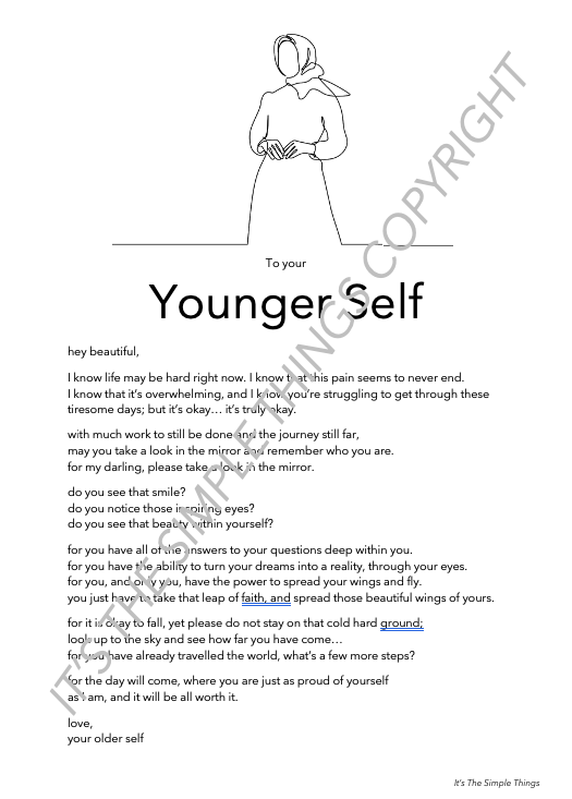 "To your Younger Self" Print