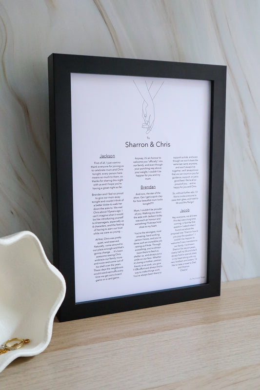 Wedding Speeches Print