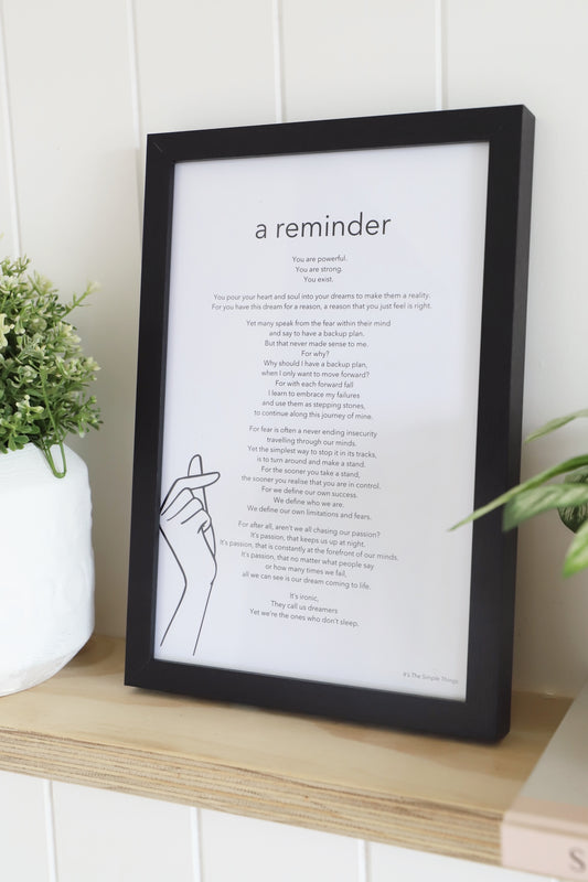 "A Reminder" Print