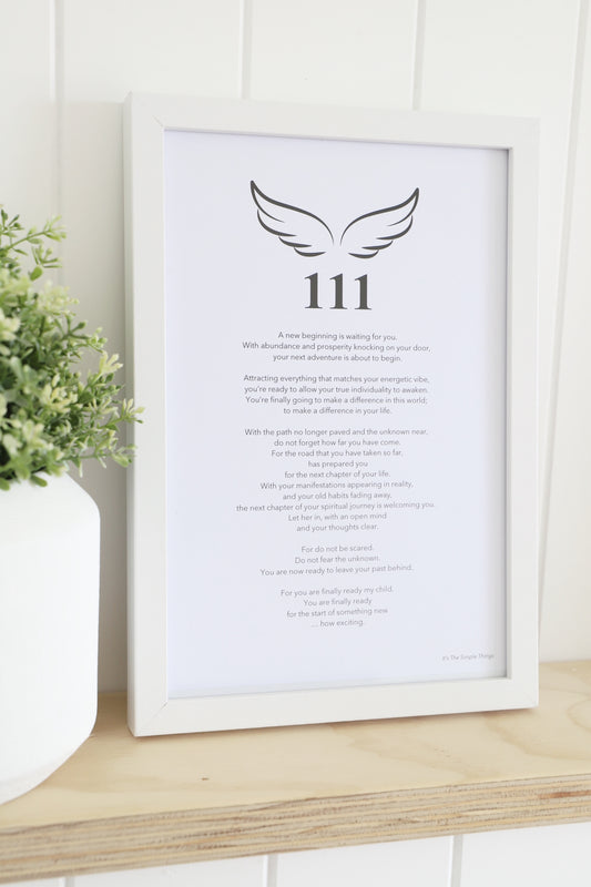 "111" Angel Number Print