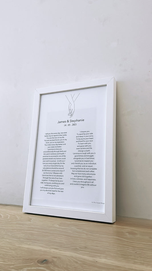 Wedding Vows Print