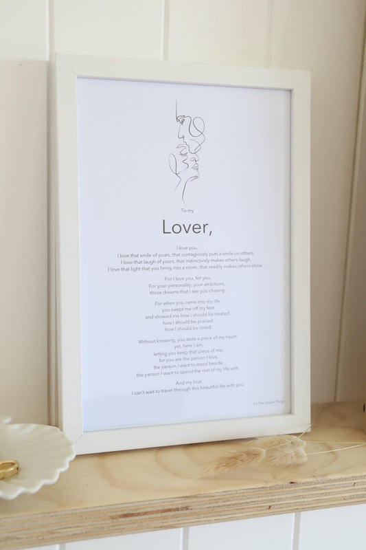 "To my Lover" (V2) Print