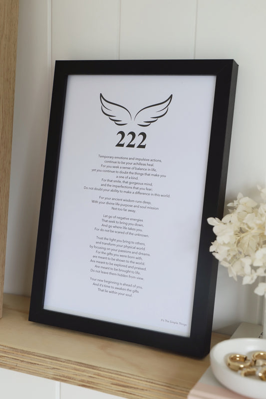 "222" Angel Number Print