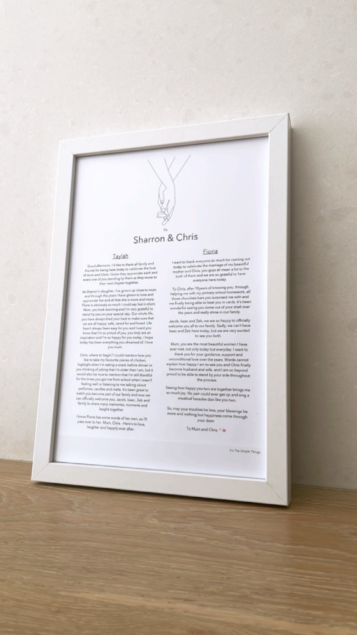 Wedding Speeches Print