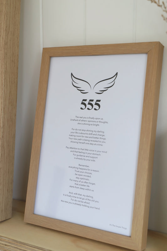 "555" Angel Number Print