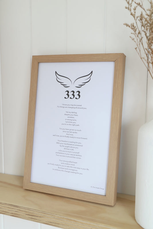 "333" Angel Number Print