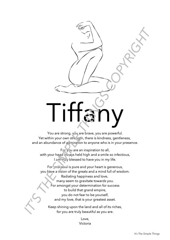 Female Personalised Name Print