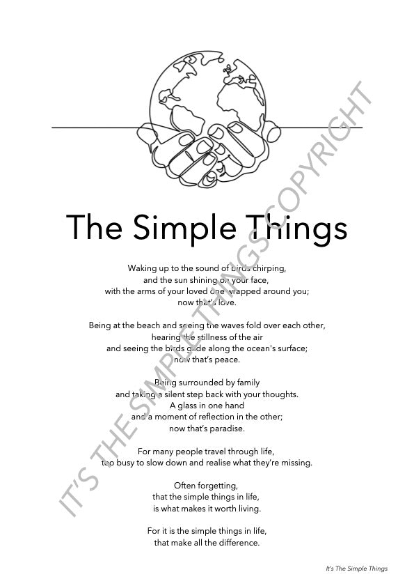 "The Simple Things" Print